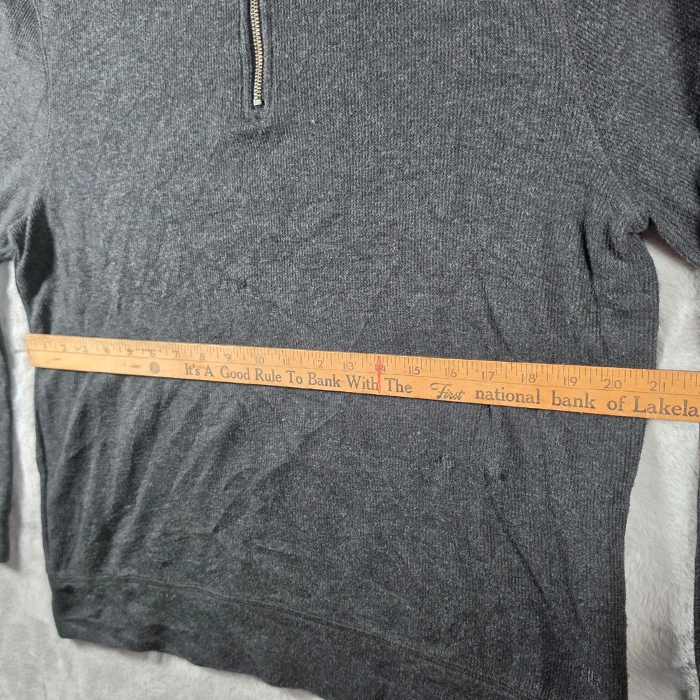 Banana‎ Republic Quarter Zip Sweater Mens Medium Gray Mock Neck Pullover Knit